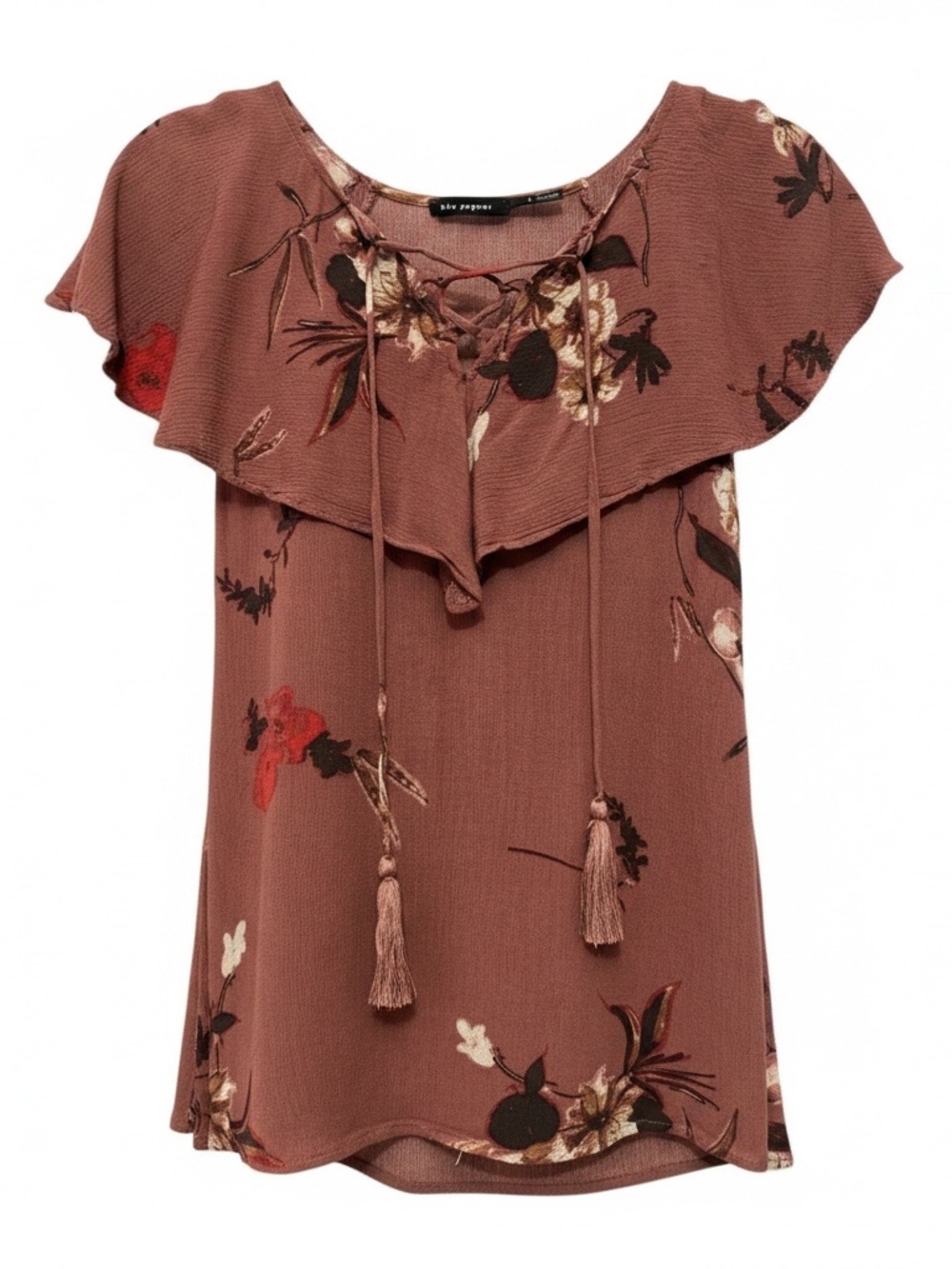 Blu Pepper Mauve Floral Blouse
